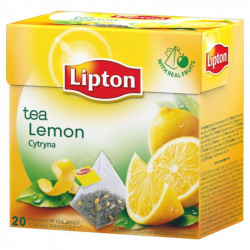 LIPTON Lemon Ceai Negru cu Lamaie Piramide 20x2.1g - Img 2
