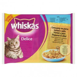 Mancare Umeda pentru Pisici WHISKAS Adult Peste 4x85g