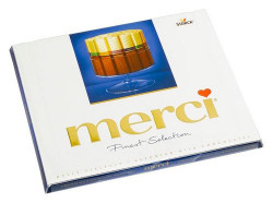 MERCI Mini Tablete de Ciocolata Asortata Cutie Albastra 250g - Img 2