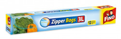 Pungi cu Inchidere Etansa pt. Alimente FINO Zipper 3L 10buc