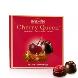 ROSHEN Cherry Queen Praline din Ciocolata umplute cu Visine Intregi si Lichior de Visine 192g