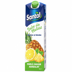 SANTAL Suc de Ananas si Lamaie, Fara Zahar Adaugat 1L
