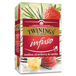 TWININGS Infuso Ceai Rooibos, Capsuni & Vanilie 20x2g