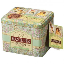 BASILUR Ceai Verde Ceylon - Present Green Cutie Metalica 100g