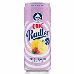 Bere Fara Alcool cu Zmeura si Lamaie CIUC Radler 4x500ml - 22029100 - Img 1