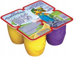 Branza Proaspata cu Piure de Banane si Afine DANONINO 4x50g - Img 2