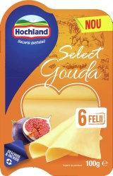 Cascaval - Branza Gouda Feliata HOCHLAND 100g 6 Felii