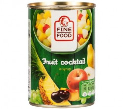 Cocktail de Fructe in Sirop Slab Indulcit FINE LIFE 410g / 250g