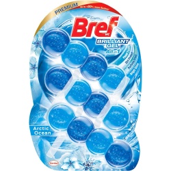 Dezinfectant Odorizant Gel Pentru Vasul de Toaleta BREF Brilliant - Arctic Ocean 3x42g