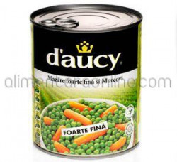 Mazare + Morcovi Cubulete D'AUCY csv. 800g / 530g net - Img 4