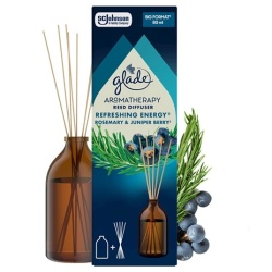 Odorizant de Camera Bete de Ratan GLADE Aromatherapy Reed Diffuser - Refreshing Energy - Rozmarin si Boabe de Ienupar 80ml