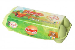 Oua de Gaina Foarte Mari Cat. A Clasa XL Jumbo +73g (crescute la sol) TONELI 10buc