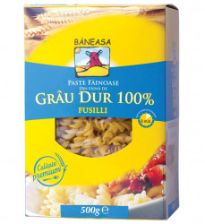 Paste Fainoase din Faina de Grau Dur - Fusilli BANEASA 500g