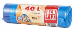 Saci Menajeri Albastri cu Banda pentru Inchidere ALUFIX 40L 60x60cm 15Buc