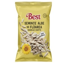 Seminte Albe de Floarea Soarelui Coapte cu Sare BEST 100g