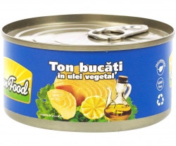 Ton Bucati in Ulei Vegetal GAROM / SUN FOOD 170g