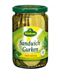 Castraveti Feliati in Otet pt. Sandwich KUHNE 330g