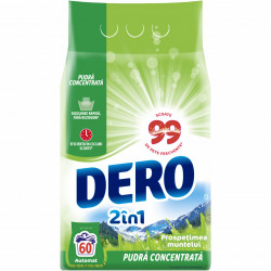 Detergent Pudra Automat pentru Rufe DERO 2in1 Prospetimea Muntelui 4.5Kg - 60 Spalari