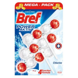 Dezinfectant Odorizant Solid Pentru Vasul de Toaleta BREF Power Aktiv Chlorine 3x50g