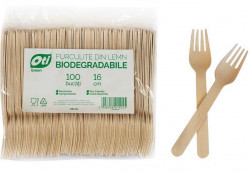 Furculite de Unica Folosinta din Lemn Eco Friendly Biodegrabile 16cm 100buc