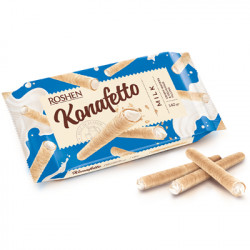 Napolitane Sticks Rolls Konnafetto Lapte ROSHEN 140g