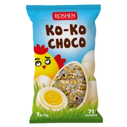 ROSHEN Bomboane cu Ciocolata Alba si Lichior de Oua KO-KO 1Kg