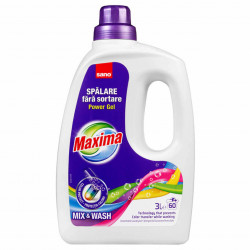 SANO Maxima Power Mix & Wash Detergent Automat Gel pentru Rufe 60 Spalari 3L