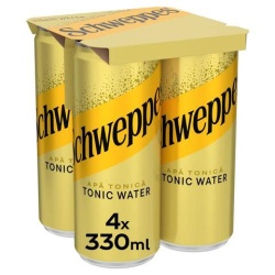 SCHWEPPES Apa Tonica doza 4x330ml