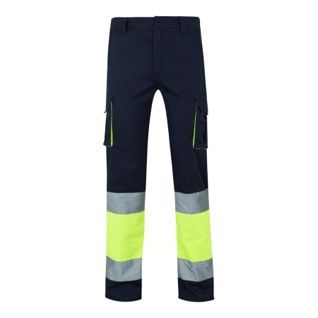 VL ZEUS LARGE. Pantaloni elastici cu buzunare multiple, în două tonuri (240 g/m²), din bumbac (46%), EME (38%) și poliester (16%)