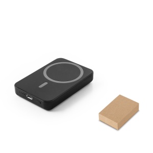 AMPERE. Power bank magnetic de 5'000 mAh cu încărcător wireless ultrarapid de 15W în 100% rABS - materiale promoționale personalizate pentru branding și cadouri corporate