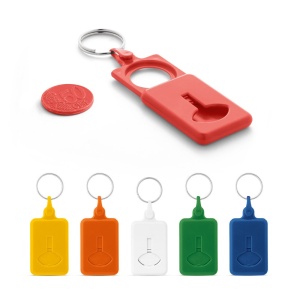 BUS. Breloc în formă de monedă pentru cărucior de supermarket - materiale promoționale personalizate pentru branding și cadouri corporate