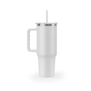JOYNER XL. Pahar mare de călătorie din oțel inoxidabil (91% reciclat) cu perete dublu izolat în vid și finisaj mat – fotografie produs 2