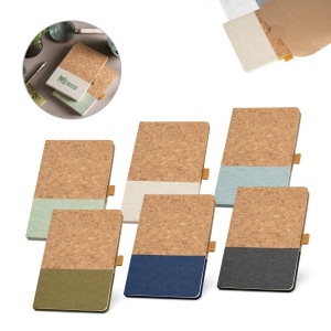 KLEE - Notepad A5 cu Copertă din Plută și Pânză de In, 192 de Pagini Eco-Friendly – fotografie produs 4