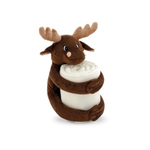 MOOSE. Pătură cu jucărie de pluș - materiale promoționale personalizate pentru branding și cadouri corporate