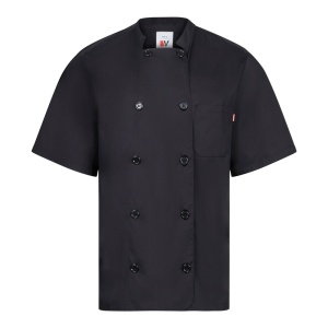 VL DURGA. Jachetă de bucătărie cu mânecă scurtă din poplin (110 g/m²), din bumbac (35%) și poliester (65%)
