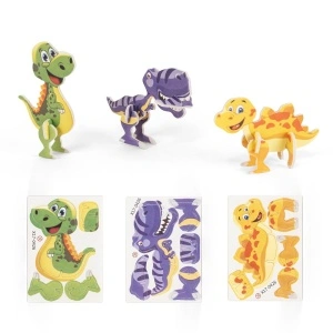 DINOSAURUS. Puzzle 3D din hârtie și EVA în formă de dinozaur
