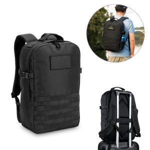 EDINBURGH BPACK. Rucsac în stil militar din poliester reciclat 600D, de înaltă densitate și căptușeală din poliester reciclat 210D 17'3'