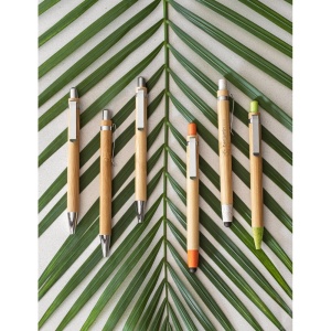 Greeny - Set Pix și Creion Mecanic din Bambus - materiale promoționale personalizate pentru branding și cadouri corporate