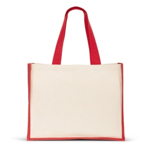 HELSINQUE COLOUR. Sacoșă din pânză (320 g/m²), cu baza și părțile laterale din iută laminată (350 g/m²) în culori - Img 4