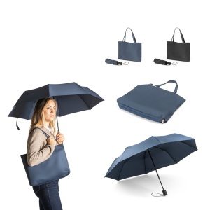 SKYLAR. Umbrelă pliabilă de 21” din 190T pongee cu deschidere automată - materiale promoționale personalizate pentru branding și cadouri corporate