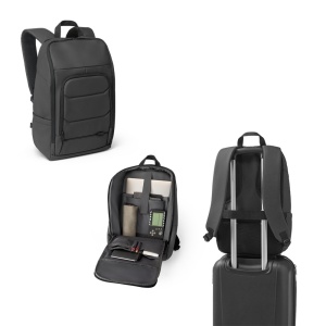 TOULON. Rucsac pentru laptop fabricat din rPET 600D de înaltă densitate, cu finisaj rezistent la apă și căptușeală – fotografie produs 4
