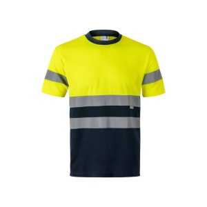 VL BRAHMA. Tricou tehnic bicolor cu ochi de pasăre (140g/m²), din poliester (100%)
