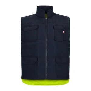 VL DIANA. Vestă căptușită (220g/m²), reversibilă și cu mai multe buzunare, din poliester (100%), cu închidere cu fermoar și extractor reversibil