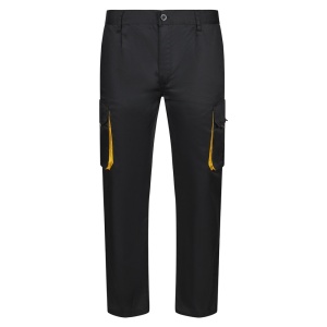 VL HYPNOS. Pantaloni de twill cu buzunare multiple în două tonuri (200g/m²), din bumbac (35%) și poliester (65%)