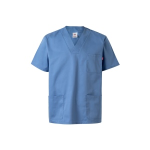 VL ILLAPA. Tunică din twill (190g/m²) cu mâneci scurte, din poliester (65%) și bumbac (35%) – fotografie produs 2