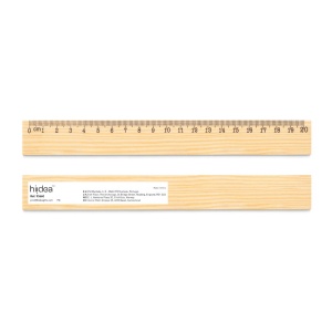 WESLEY 20. Rigla din lemn de pin cu scală de 20 cm