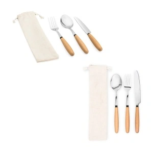 BOULUD. Set de 3 piese în lemn de salcâm