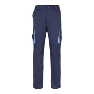 VL HYPNOS. Pantaloni de twill cu buzunare multiple în două tonuri (200g/m²), din bumbac (35%) și poliester (65%) – fotografie produs 2