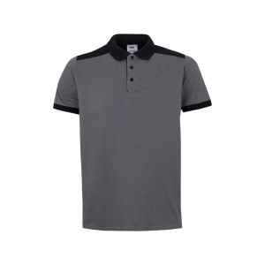 VL VELES. Cămașă polo piqué stretch bicolor (200 g/m²), cu mâneci scurte, din poliester (96%) și elastan (4%) – fotografie produs 2