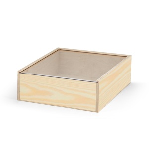 BOXIE CLEAR L. Cutie de lemn - materiale promoționale personalizate pentru branding și cadouri corporate